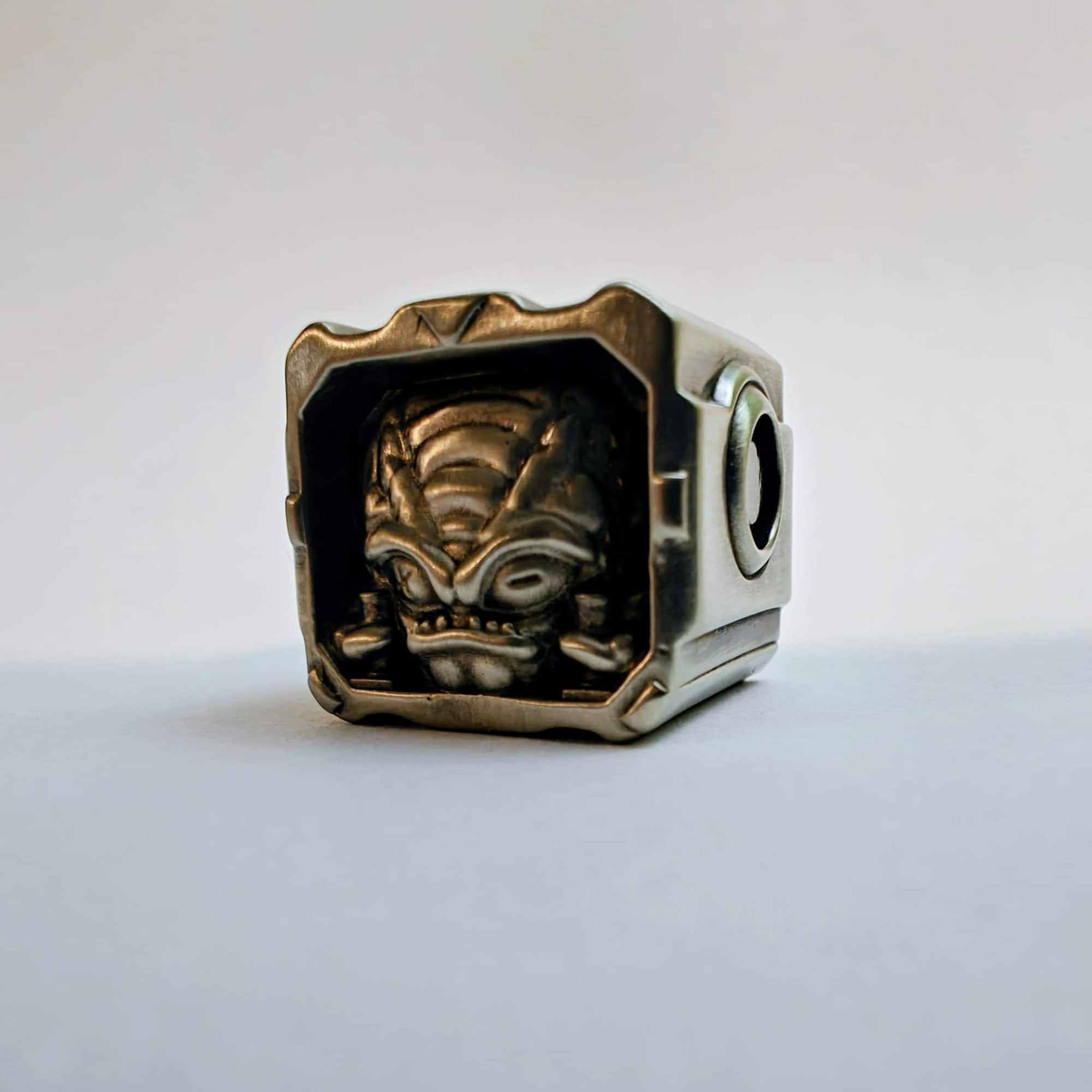 Krang Bead - CuproNickel - Antiqued