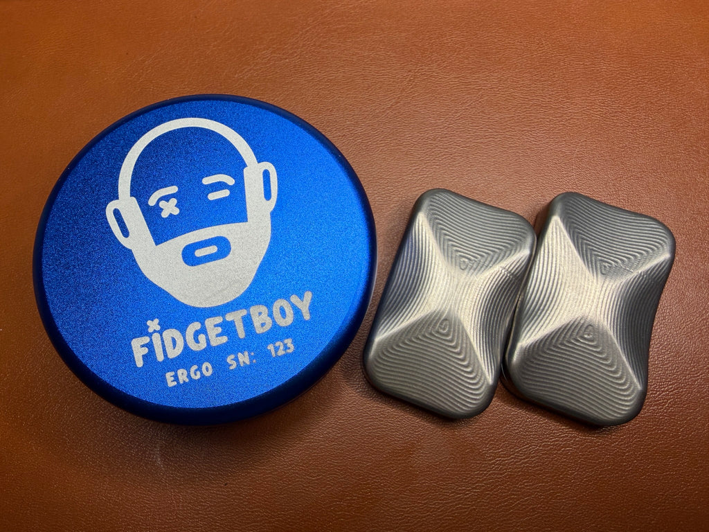 PRE ORDER - ErgoBoy - Concentric Pattern Ti with Textured SS Plates