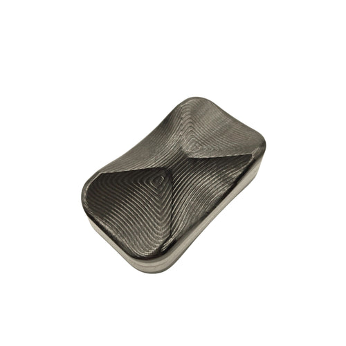 ErgoBoy - Blackened Zirc with SS Four Corner Tortoise Shell Plates - Concentric Pattern Top