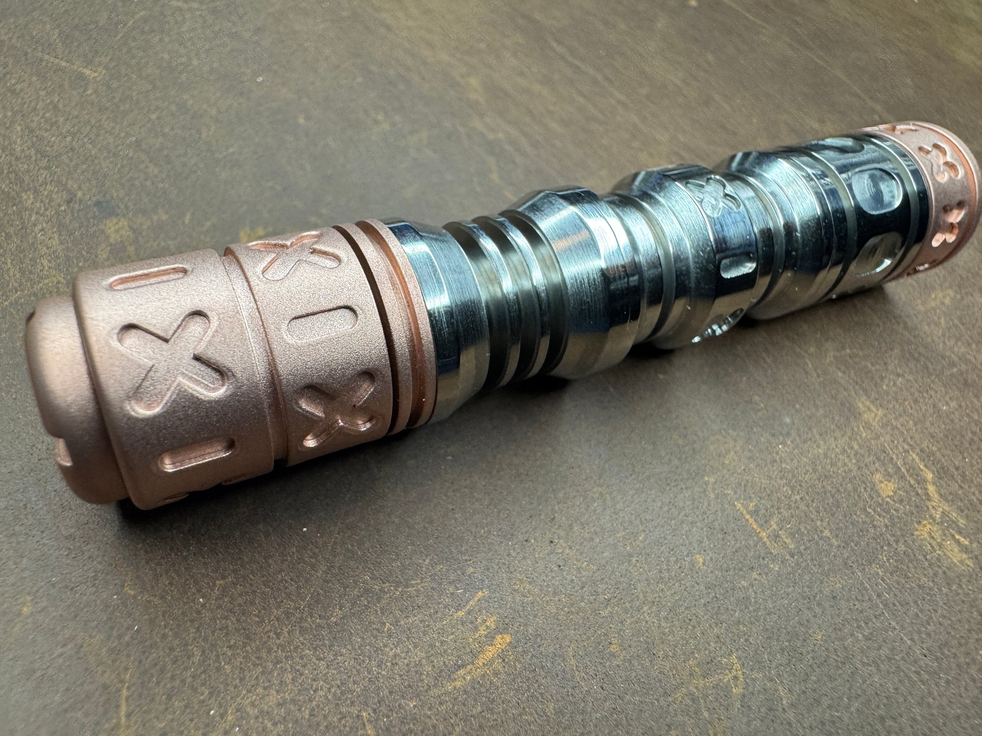 Cu SpinnyMcStickBoy with SS 3 Stack Bead Set