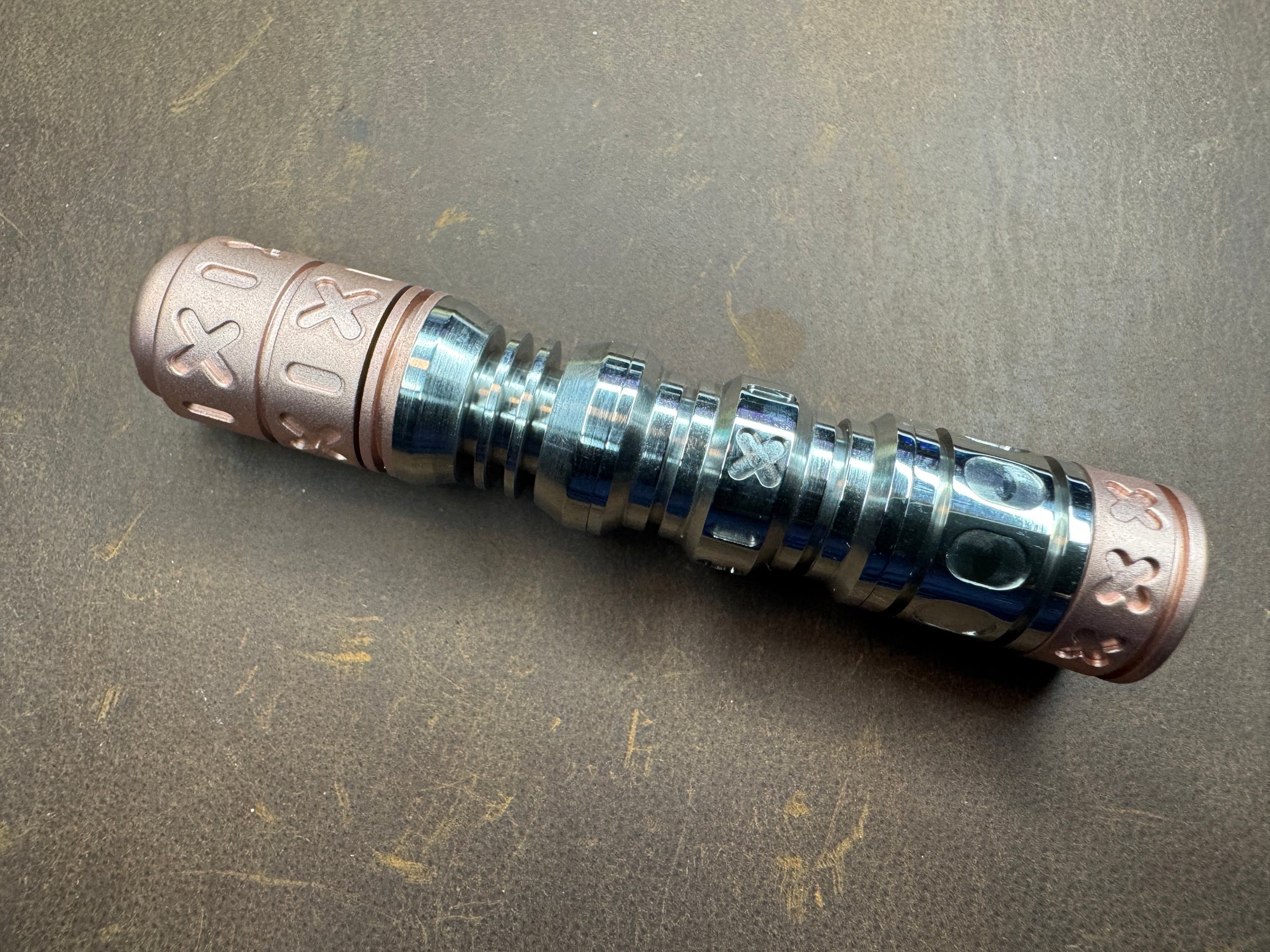 Cu SpinnyMcStickBoy with SS 3 Stack Bead Set