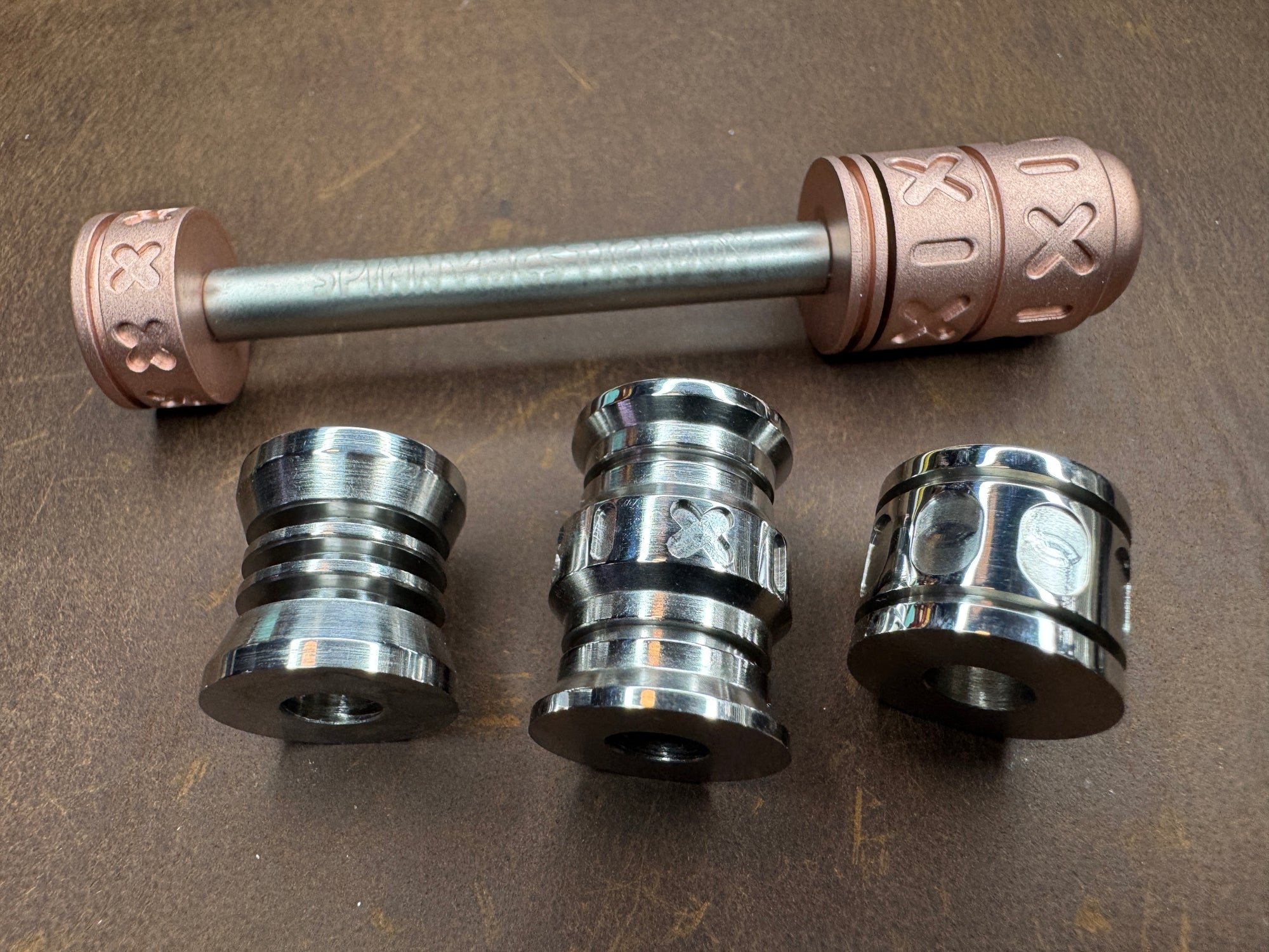 Cu SpinnyMcStickBoy with SS 3 Stack Bead Set