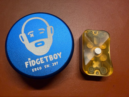 ErgoBoy - Ultem Smooth with 4 Corner Tortoise Shell Textured SS Plates - Ti Collar