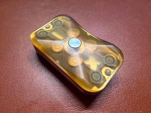 ErgoBoy - Ultem Smooth with 4 Corner Tortoise Shell Textured SS Plates - Ti Collar