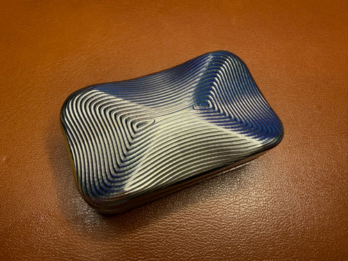 ErgoBoy - Titanium (Ultra Lite) with SS Four Corner Tortoise Shell Plates - Concentric Pattern Top