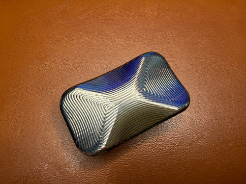 ErgoBoy - Titanium with SS Four Corner Tortoise Shell Plates - Concentric Pattern Top