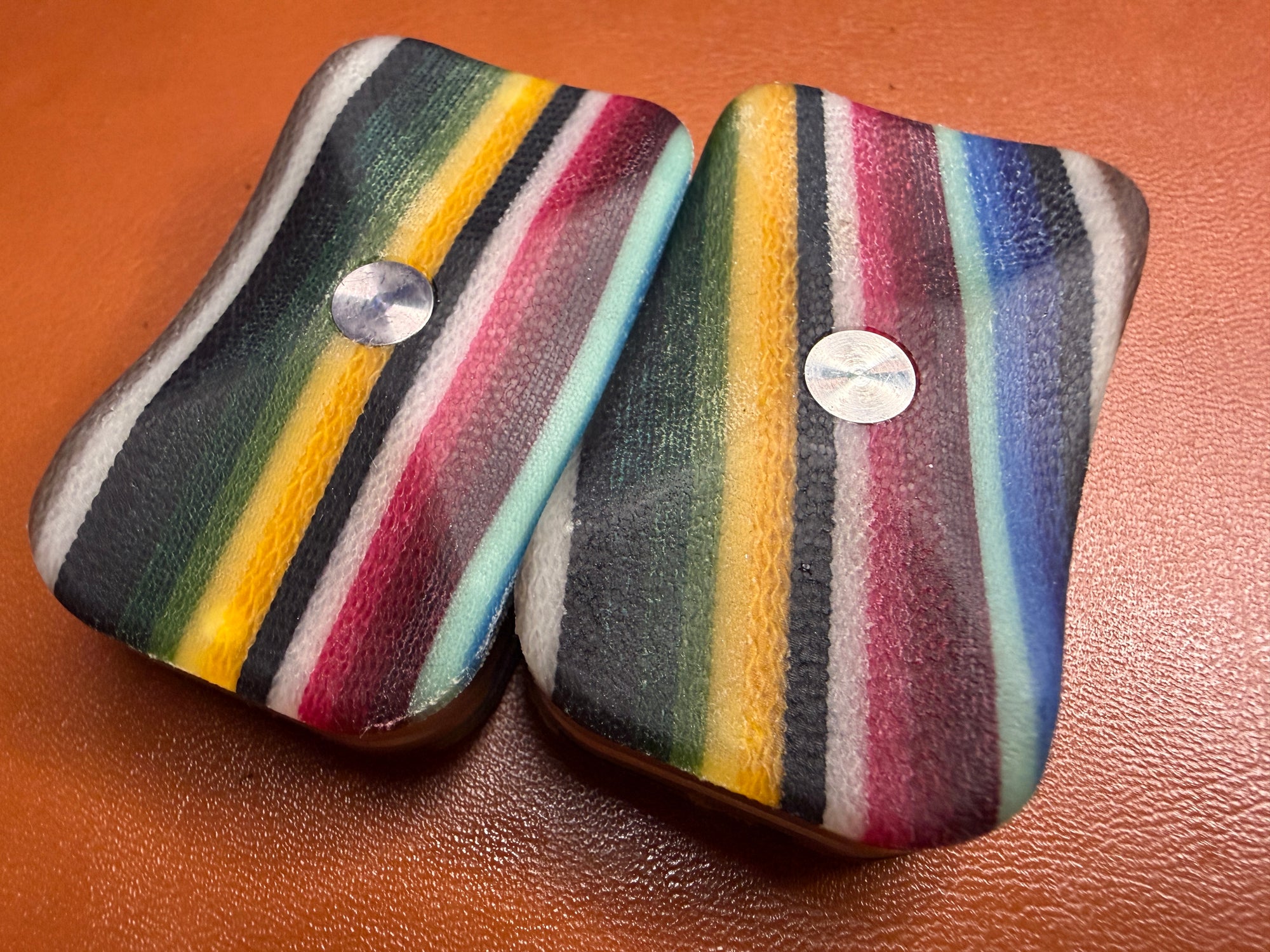 ErgoBoy - Mexican Blanket Micarta with SS 4C Tortoise Plates