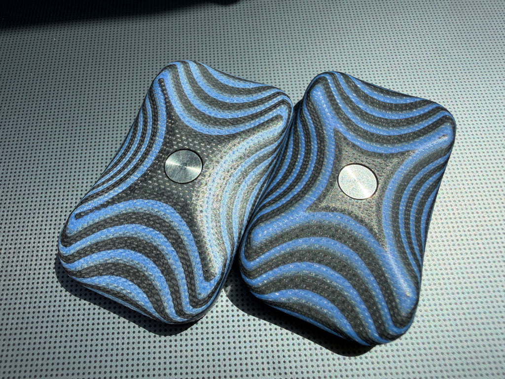 ErgoBoy - Blue Warp G10 with SS Tortoise Plates