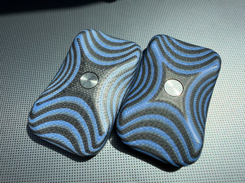 ErgoBoy - Blue Warp G10 with SS Tortoise Plates