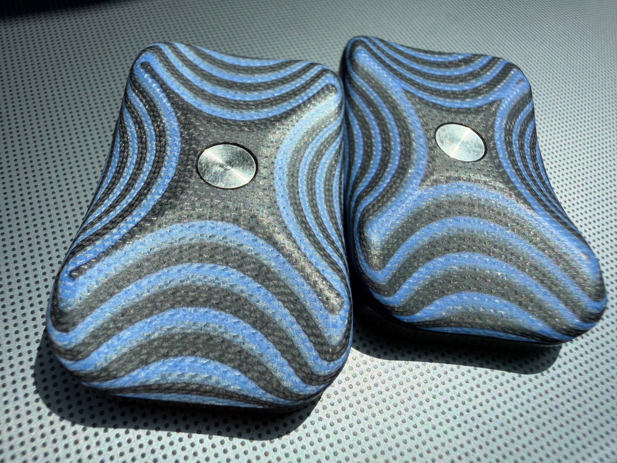 ErgoBoy - Blue Warp G10 with SS Tortoise Plates