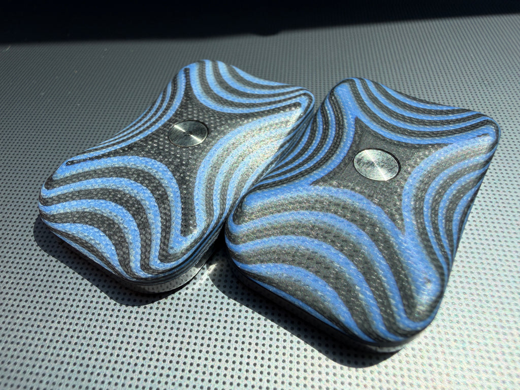 ErgoBoy - Blue Warp G10 with SS Tortoise Plates