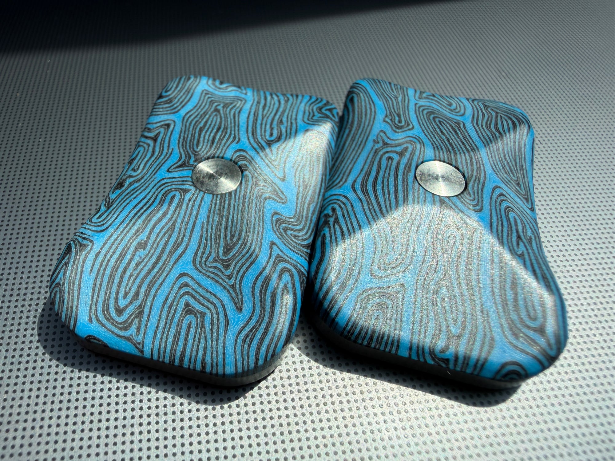 ErgoBoy - Blue/Black G10 with SS Tortoise Plates