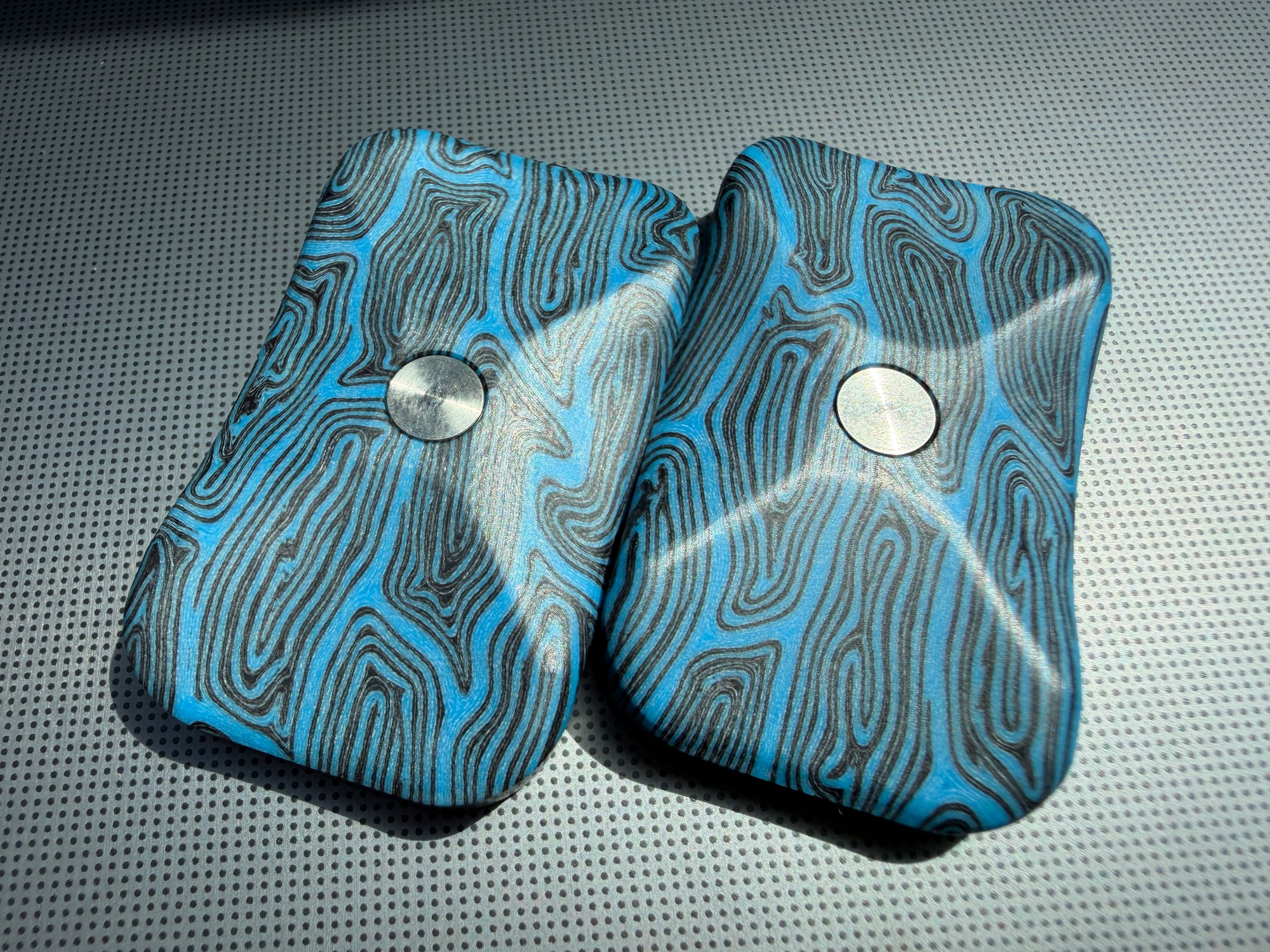 ErgoBoy - Blue/Black G10 with SS Tortoise Plates