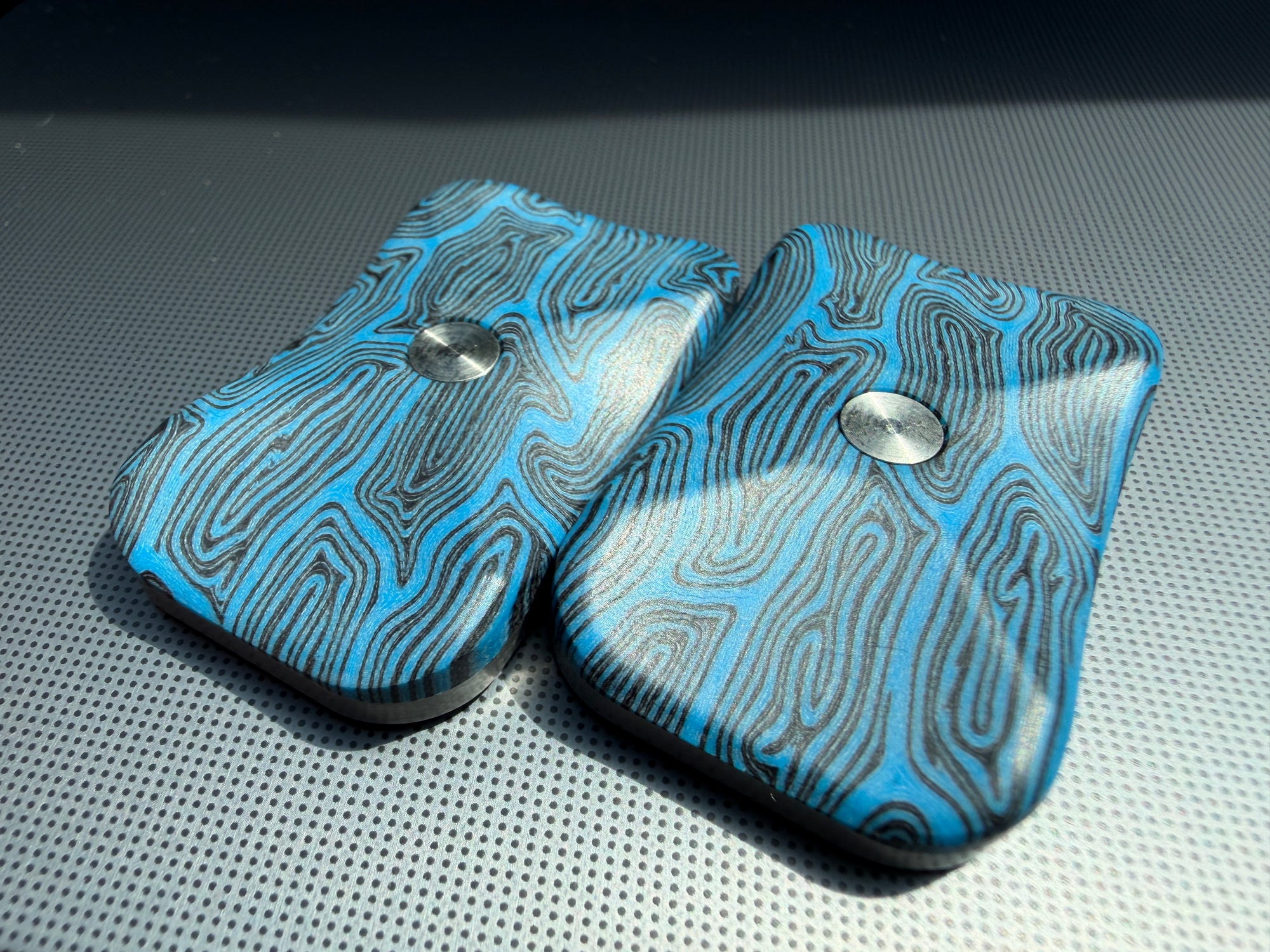 ErgoBoy - Blue/Black G10 with SS Tortoise Plates