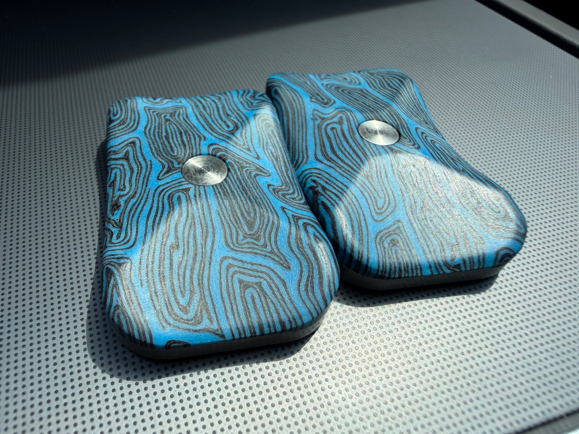 ErgoBoy - Blue/Black G10 with SS Tortoise Plates