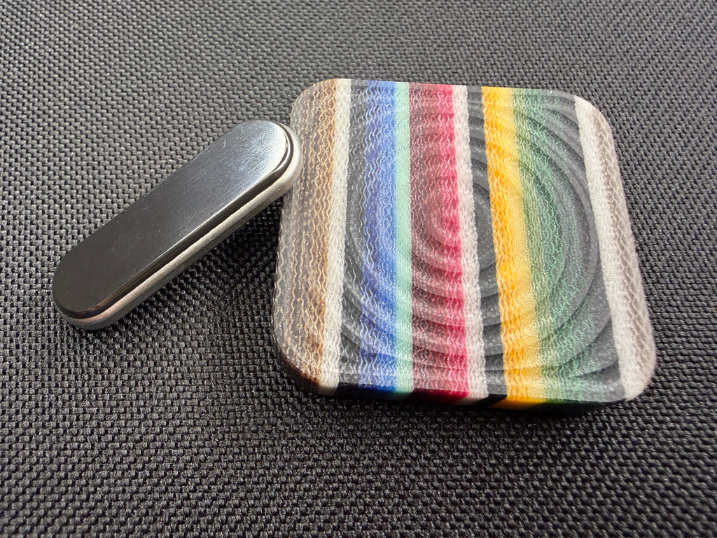 BBoy - Micarta Ripple with SS Plate - Zirc/SS Stick