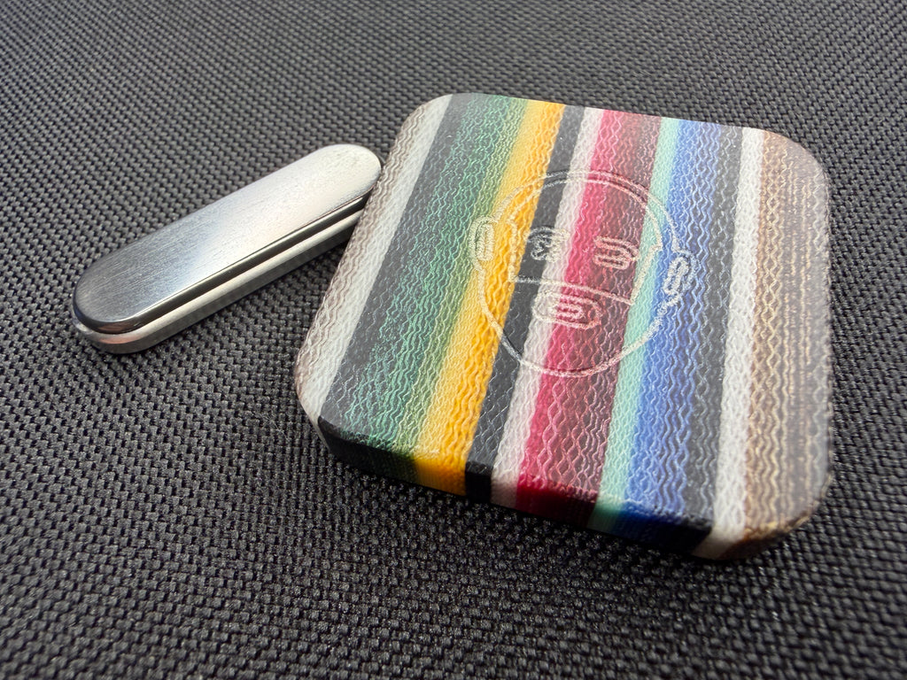 BBoy - Micarta Logo with SS Plate - Zirc/SS Stick