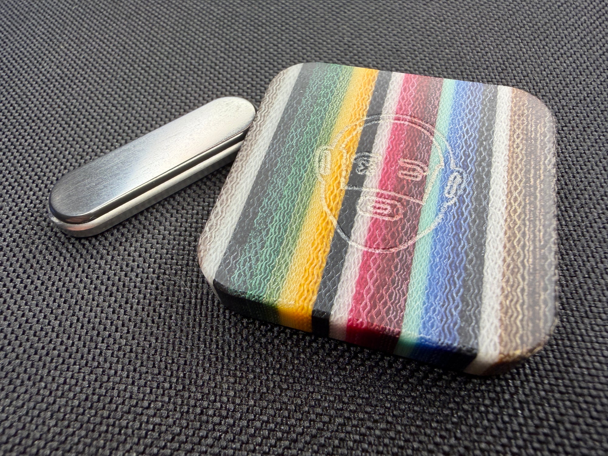 BBoy - Micarta Logo with SS Plate - Zirc/SS Stick