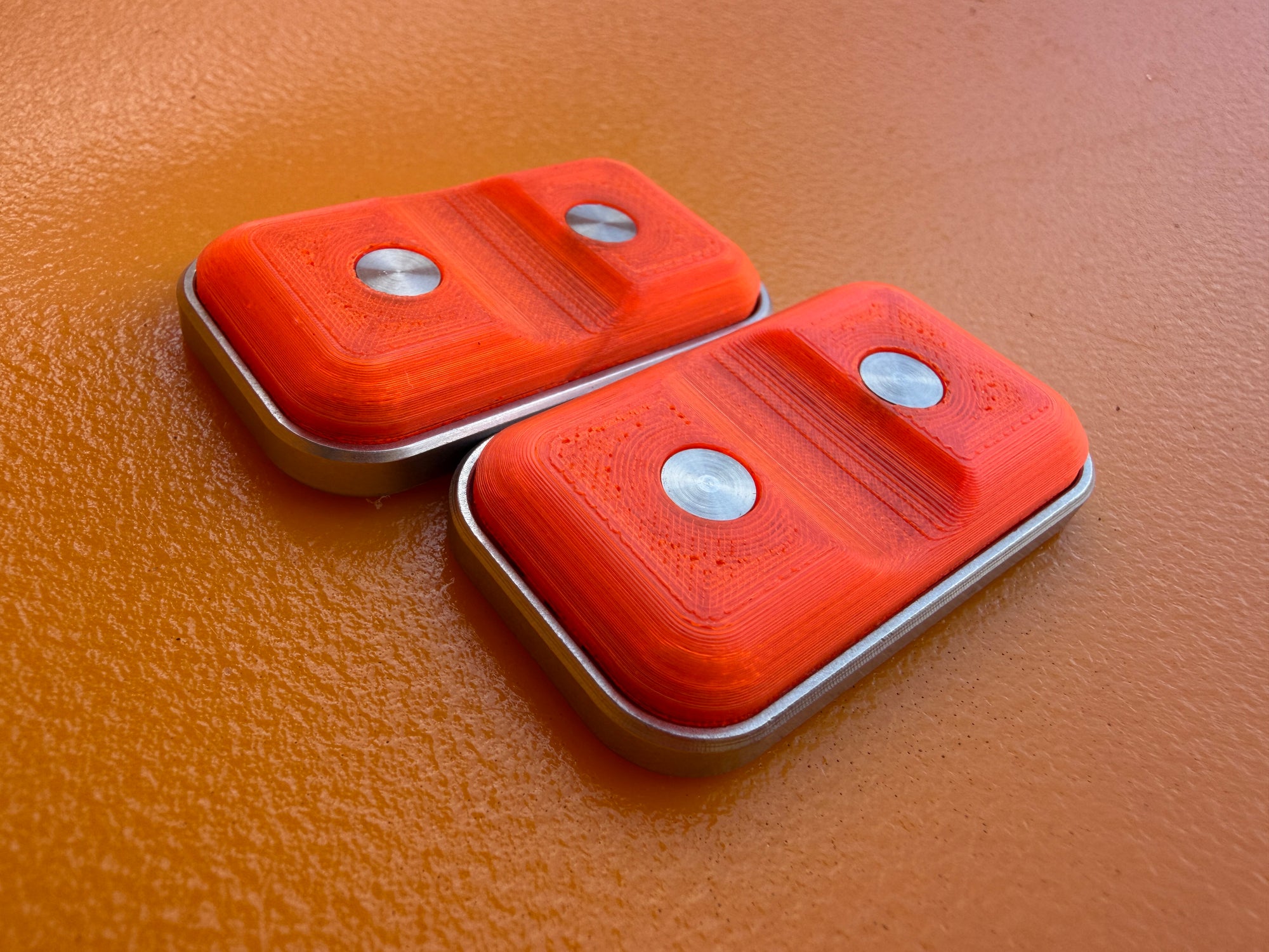 ModBoy - Neon Orange ABS 3DP Top with SS Plates - Ti Collars