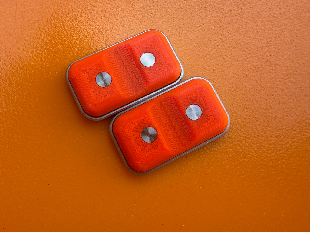 ModBoy - Neon Orange ABS 3DP Top with SS Plates - Ti Collars