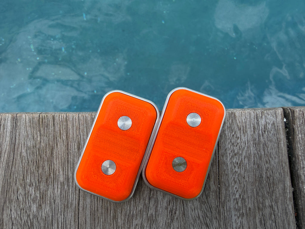 ModBoy - Neon Orange ABS 3DP Top with SS Plates - Ti Collars