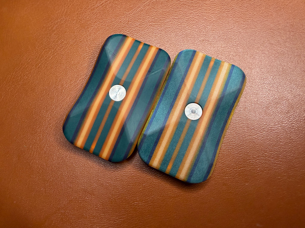 ErgoBoy - Paper Micarta with SS 4C Tortoise Plates
