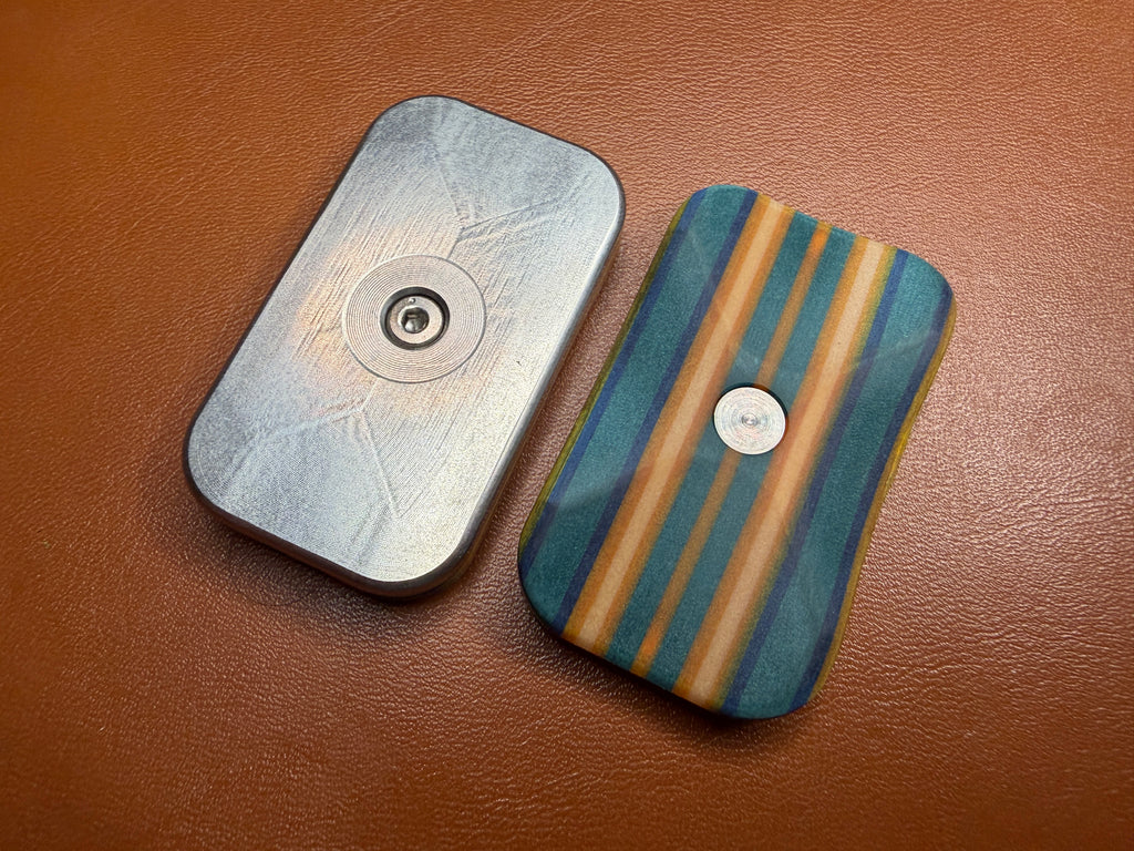 ErgoBoy - Paper Micarta with SS 4C Tortoise Plates