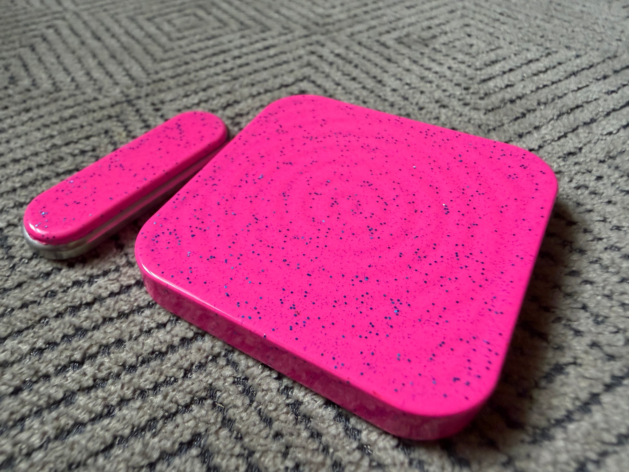 BBoy - Aluminum Pink Sparkle with SS Plate - Al/SS Stick