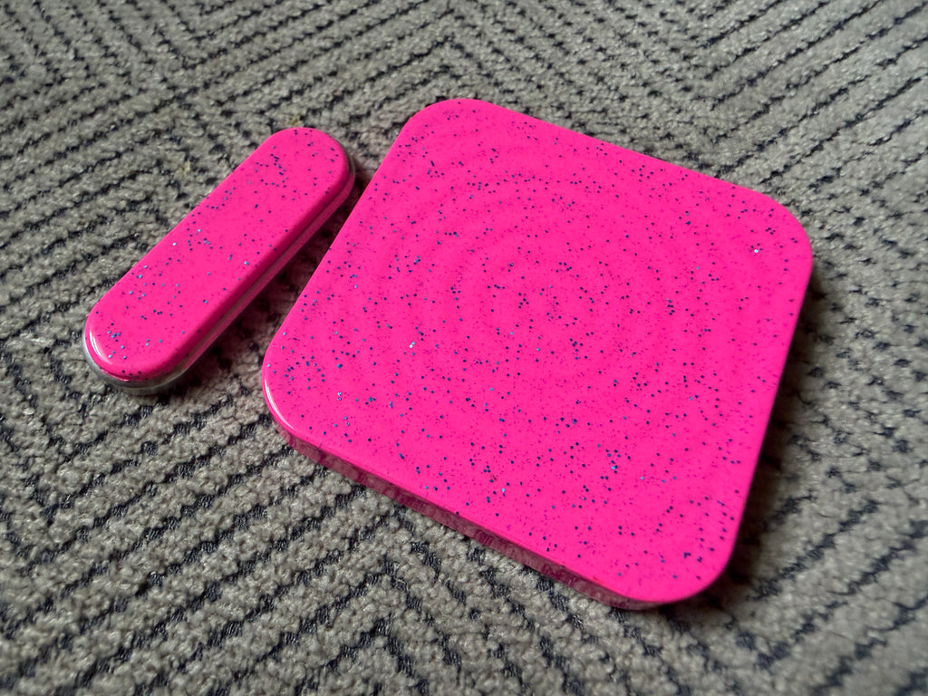 BBoy - Aluminum Pink Sparkle with SS Plate - Al/SS Stick