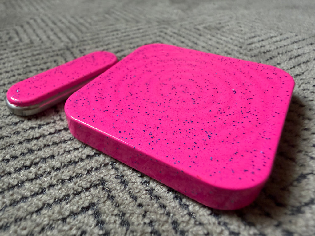 BBoy - Aluminum Pink Sparkle with SS Plate - Al/SS Stick