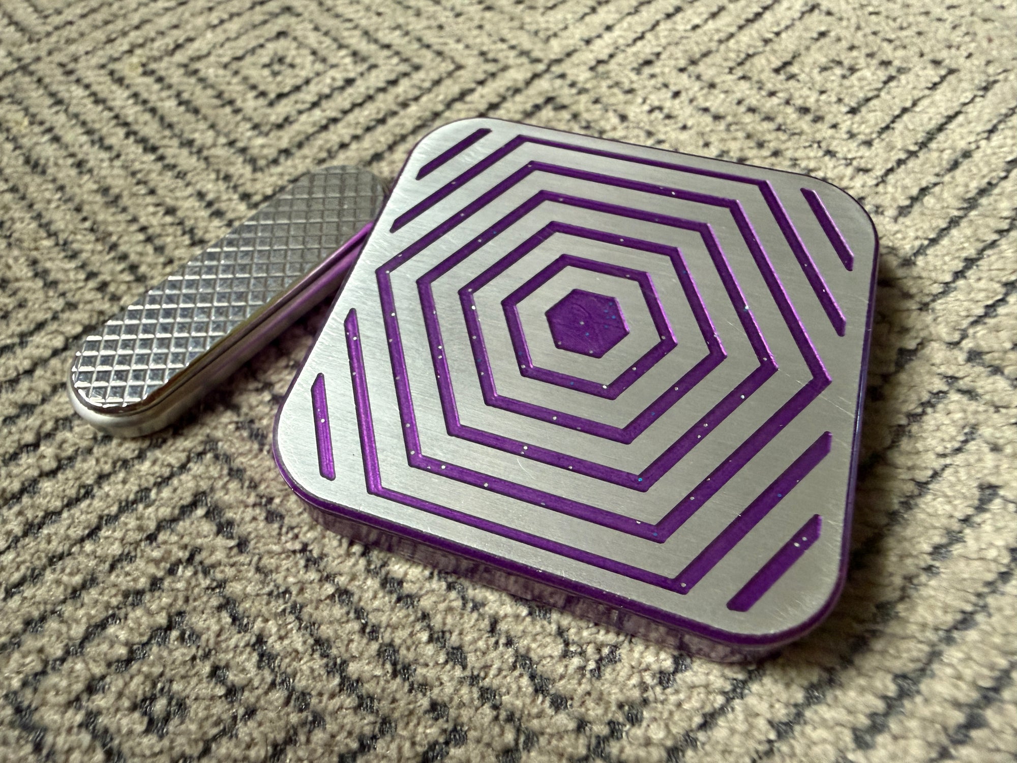 BBoy - Aluminum Purple Hexagon with SS Plate - Al/SS Crunchy Stick