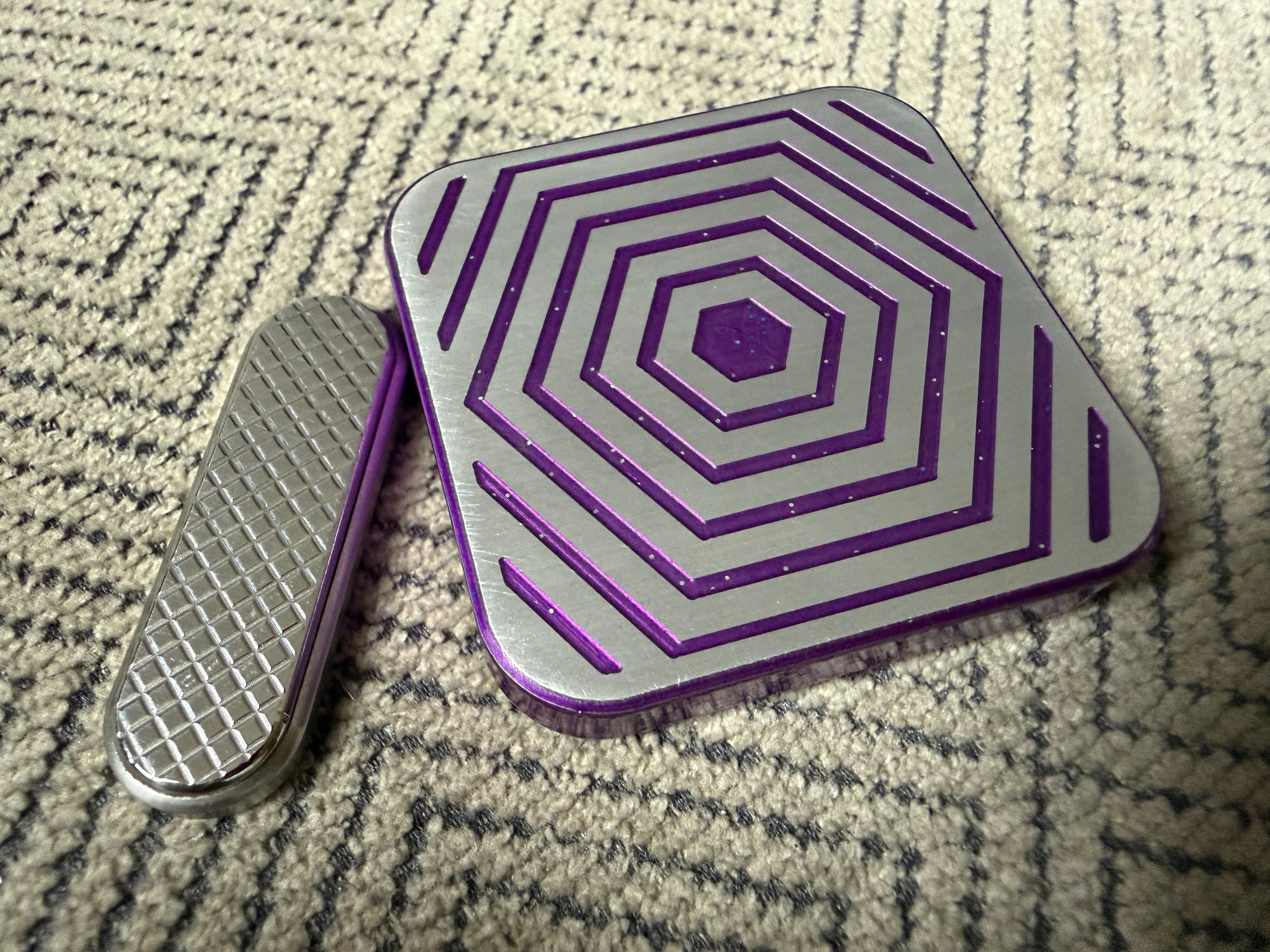 BBoy - Aluminum Purple Hexagon with SS Plate - Al/SS Crunchy Stick