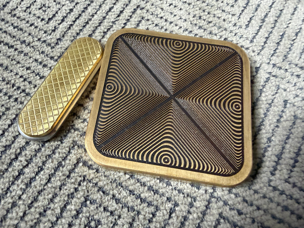 BBoy - Brass Geometric X with SS Plate - Br/SS Crunchy Stick