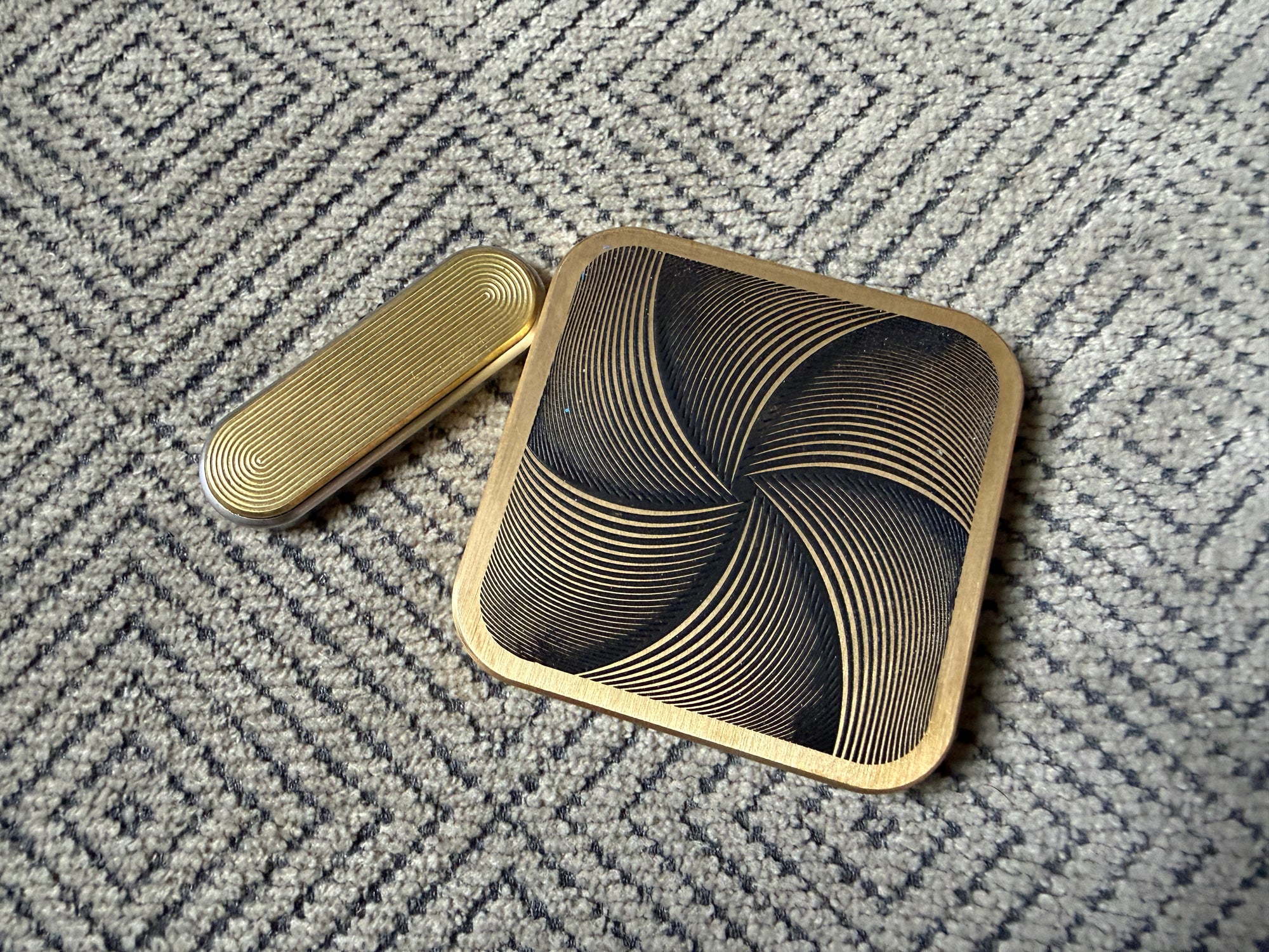 BBoy - Brass Geometric Twist with SS Plate - Br/SS Crunchy Stick