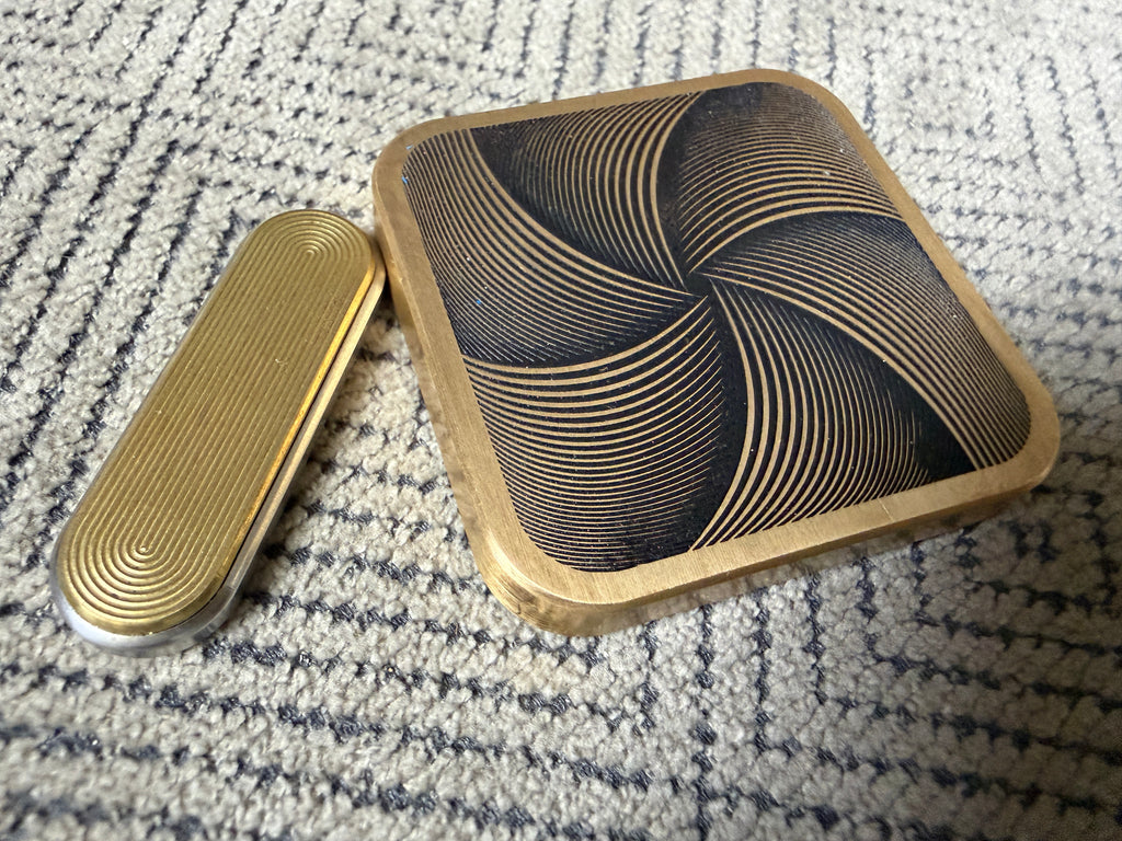 BBoy - Brass Geometric Twist with SS Plate - Br/SS Crunchy Stick