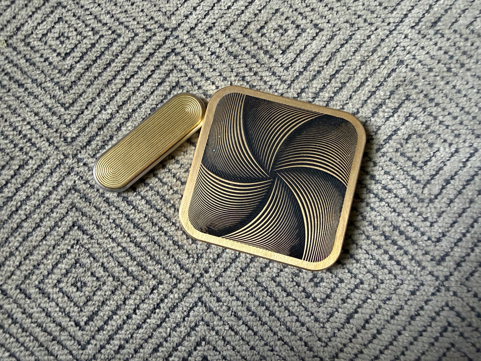 BBoy - Brass Geometric Twist with SS Plate - Br/SS Crunchy Stick
