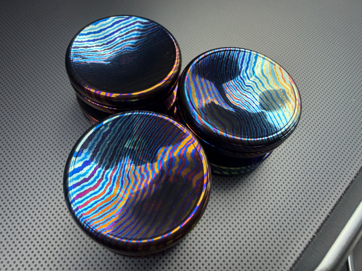 Timascus Button - A - OhYeahBoy Style