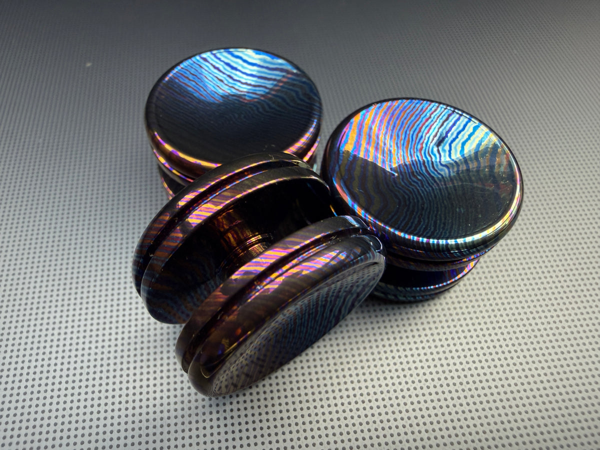 Timascus Button - A - OhYeahBoy Style