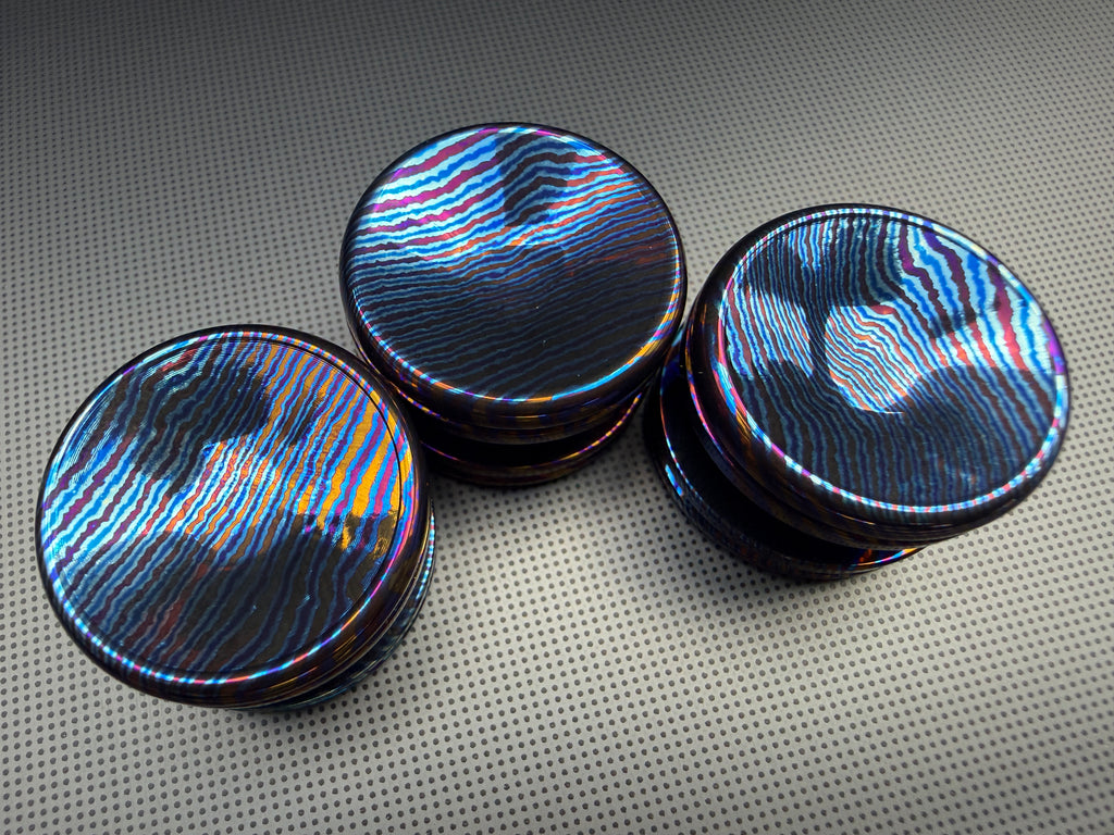 Timascus Button - C - OhYeahBoy Style