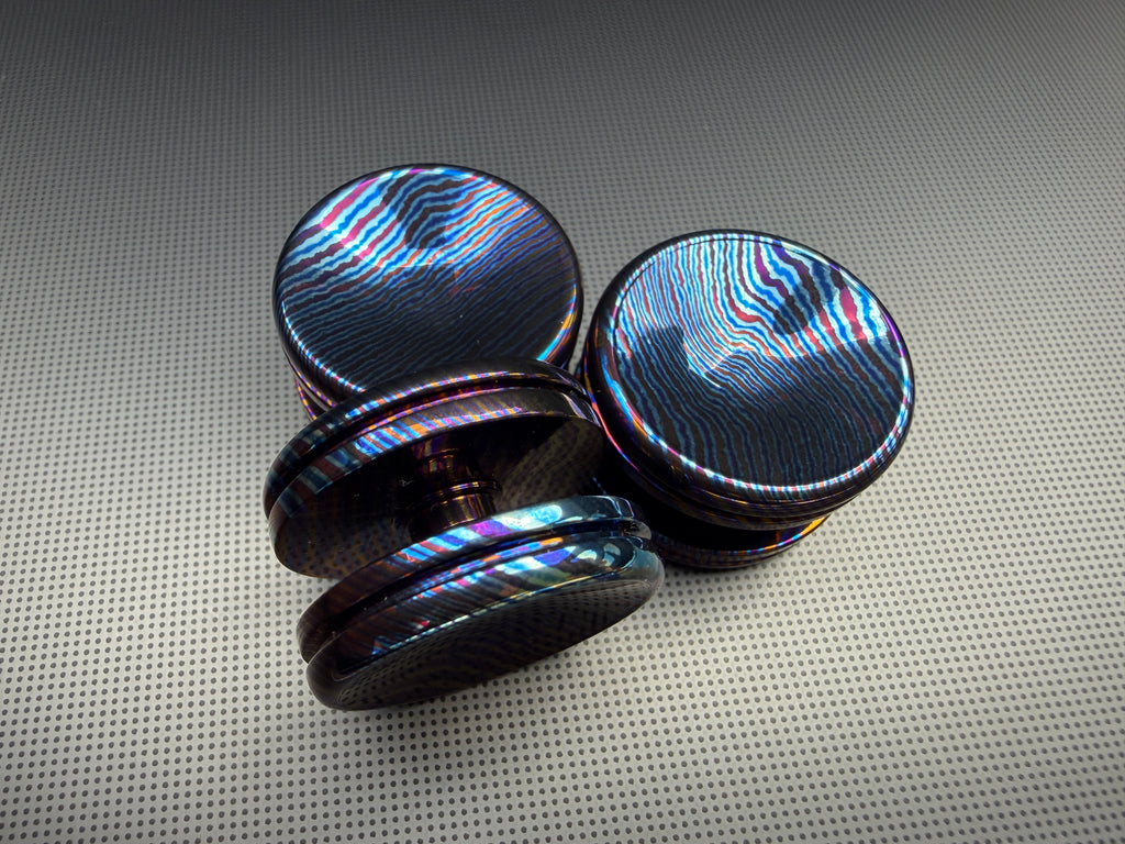 Timascus Button - C - OhYeahBoy Style