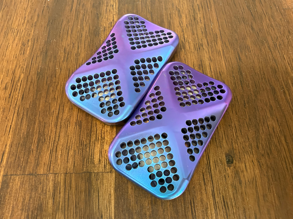 LoverBoy GITD - Ti with 4 Corner Zirc Tortoise Shell Plates
