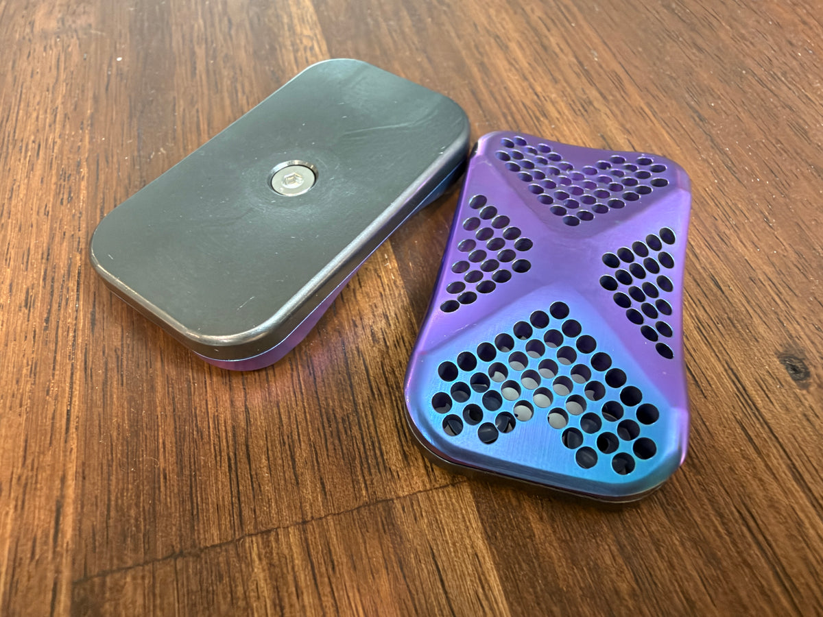 LoverBoy GITD - Ti with 4 Corner Zirc Tortoise Shell Plates