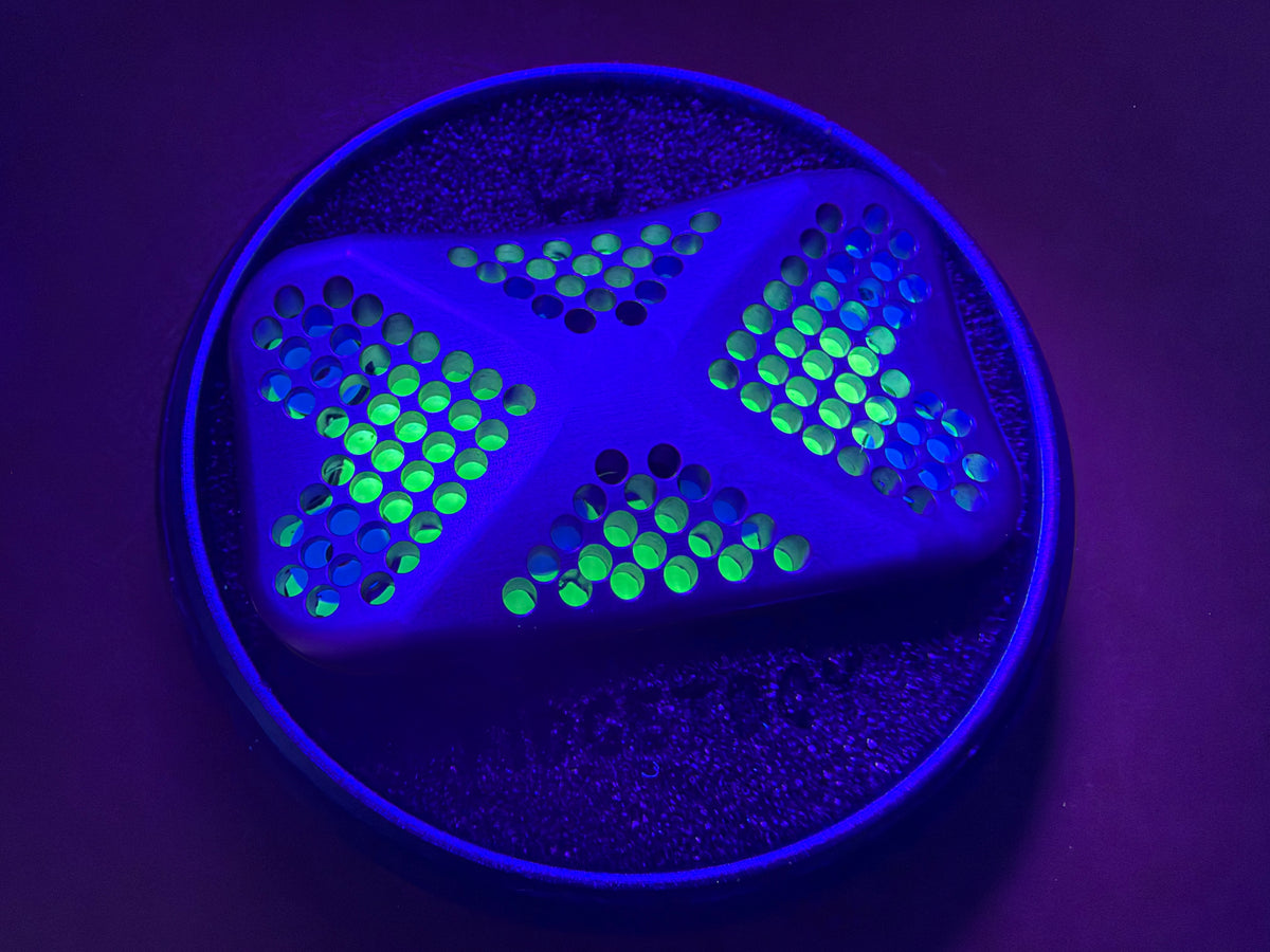 LoverBoy GITD - Ti with 4 Corner Zirc Tortoise Shell Plates
