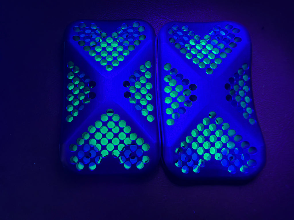 LoverBoy GITD - Ti with 4 Corner Zirc Tortoise Shell Plates