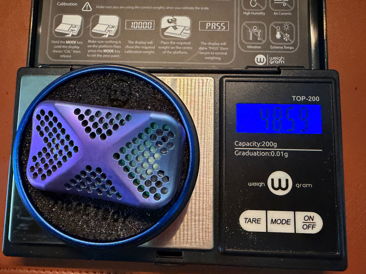 LoverBoy GITD - Ti with 4 Corner Zirc Tortoise Shell Plates