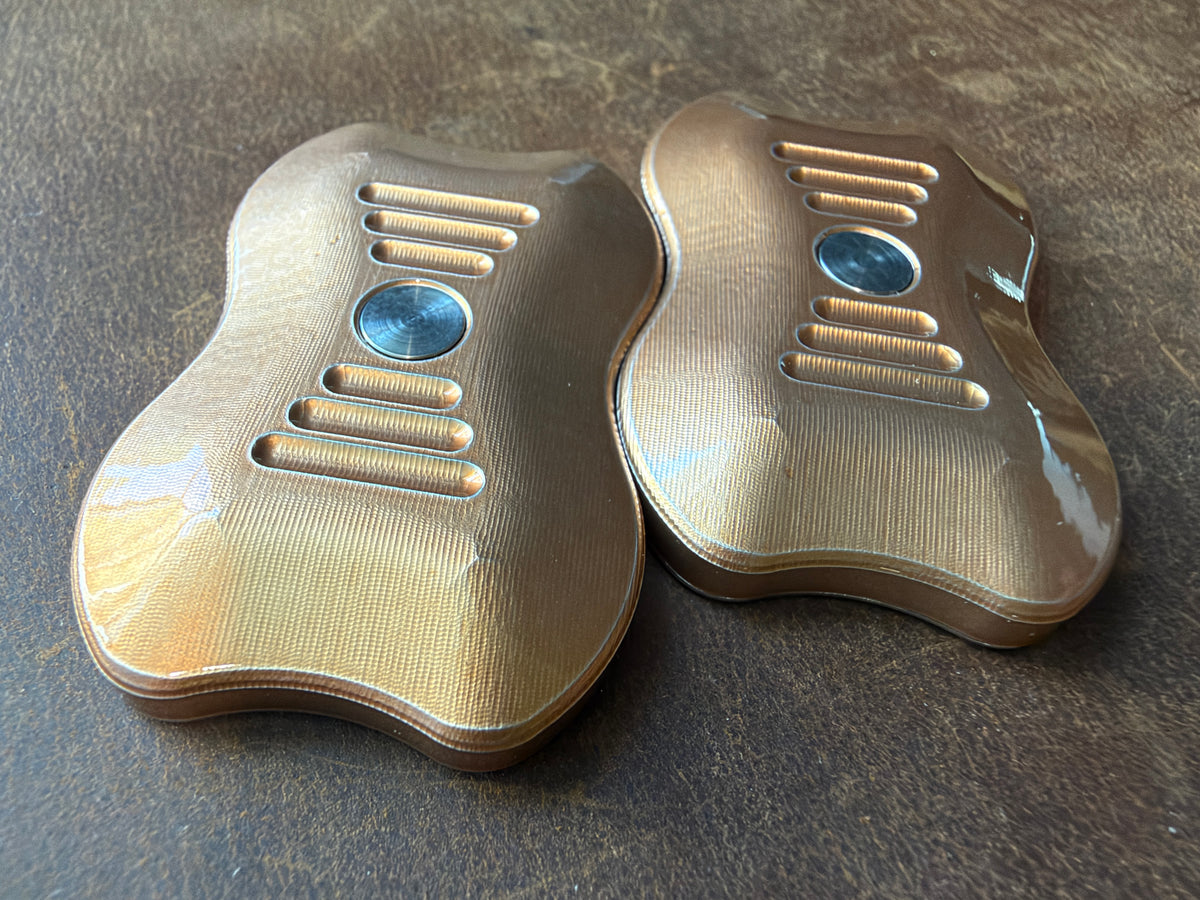 DapperBoy (Aluminum - Orange/Gold Powder Coat) with SS Plates