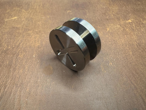 Titanium FidgetBoy X-Buttons - 24.5mm