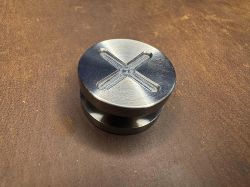 Titanium FidgetBoy X-Buttons - 24.5mm
