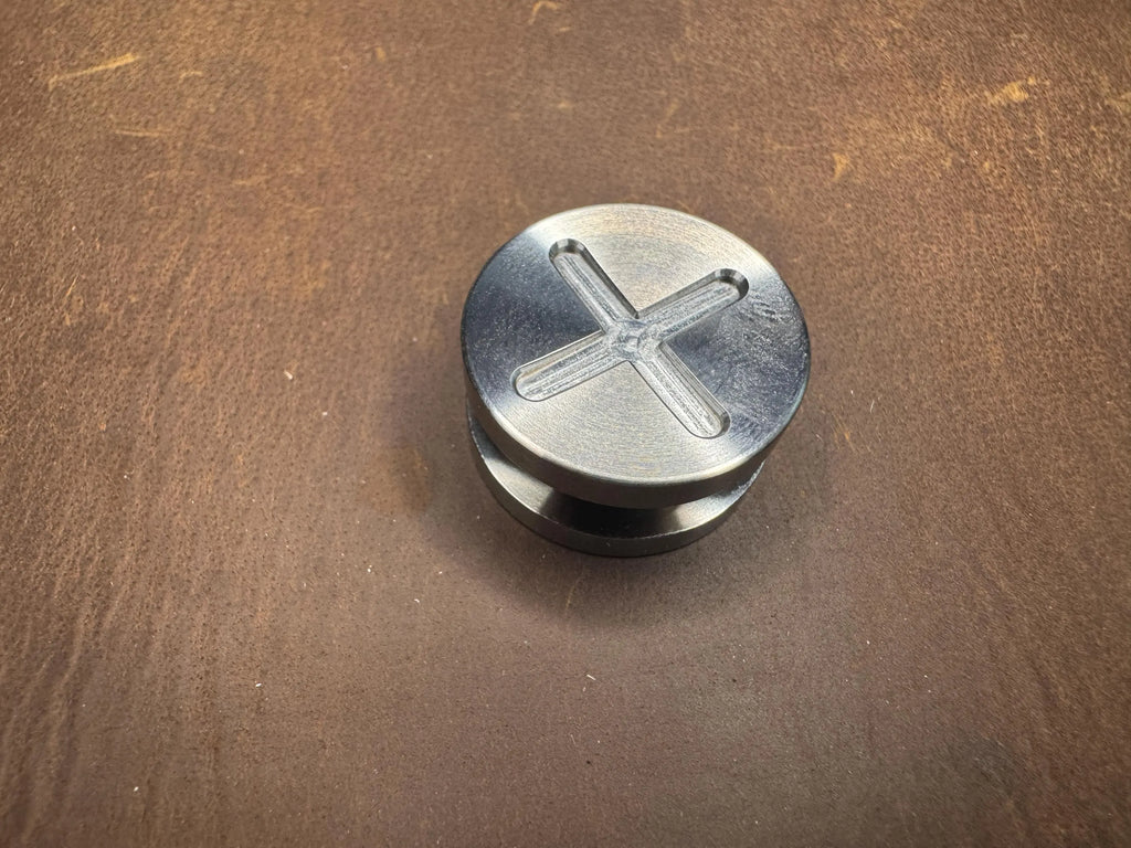 Titanium FidgetBoy X-Buttons - 24.5mm